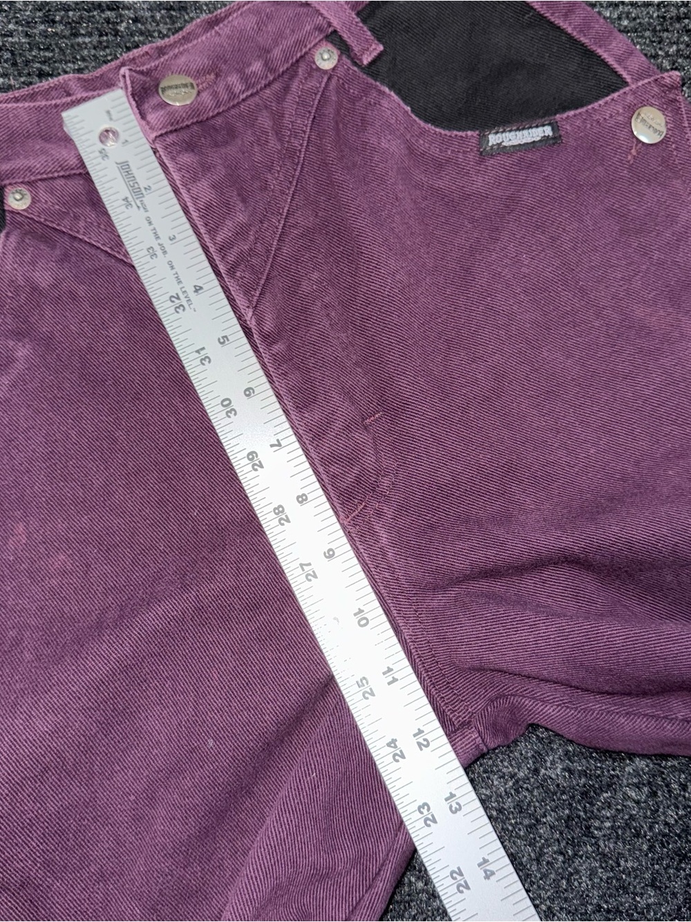 Vintage Roughrider Western Jeans High Rise Embellished Cut Out Purple Black 24" - Picture 12 of 14